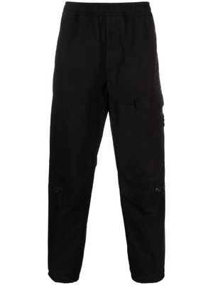 Stone Island Compass-badge ripstop tapered trousers - Black