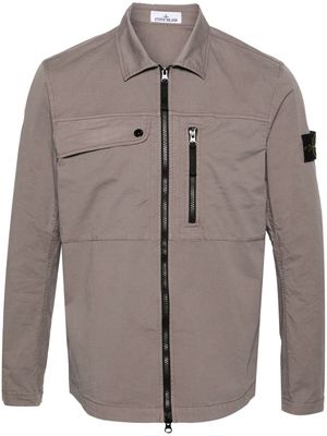 Stone Island Compass-badge shirt jacket - Grey