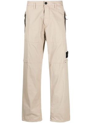 Stone Island Compass-badge straight-leg trousers - Brown