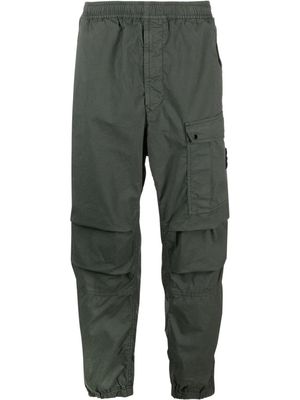 Stone Island Compass-badge tapered-leg trousers - Green