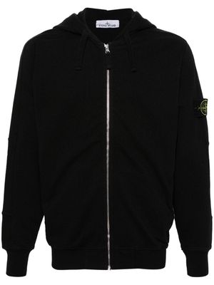 Stone Island Compass-badge zipped hoodie - Black