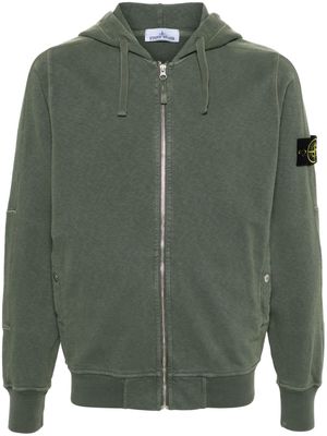Stone Island Compass-badge zipped hoodie - Green