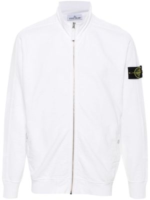 Stone Island Compass-badge zipped jumper - White