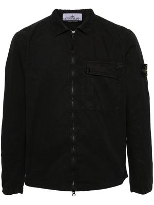 Stone Island Compass cotton shirt jacket - Black