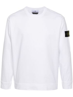 Stone Island Compass cotton sweatshirt - White