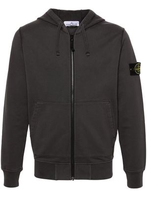 Stone Island Compass cotton zip-up hoodie - Grey