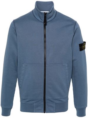 Stone Island Compass cotton zip-up sweatshirt - Blue