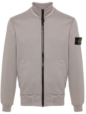 Stone Island Compass cotton zip-up sweatshirt - Grey
