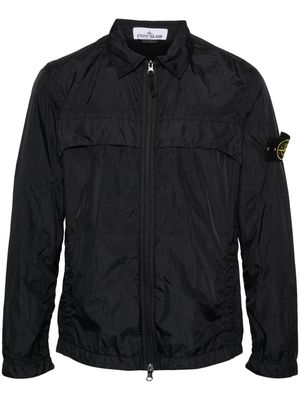 Stone Island Compass crinkled shirt jacket - Black