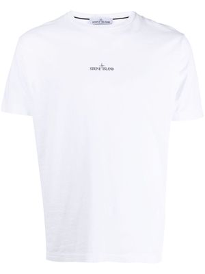 Stone Island Compass logo-print cotton T-shirt - White