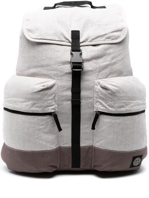 Stone Island Compass-motif backpack - Grey