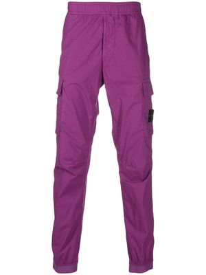 Stone Island Compass-motif cargo trousers - Purple