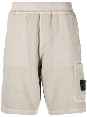 Stone Island Compass-motif cotton shorts - Neutrals