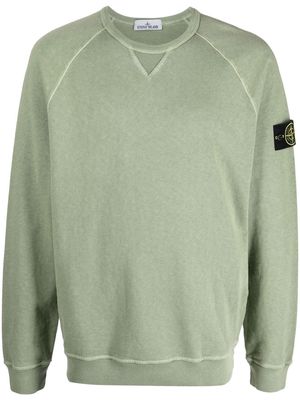 Stone Island Compass-motif cotton sweatshirt - Green