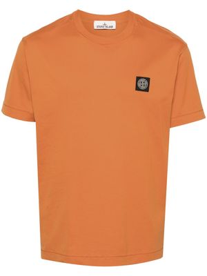 Stone Island Compass-motif cotton T-shirt - Orange