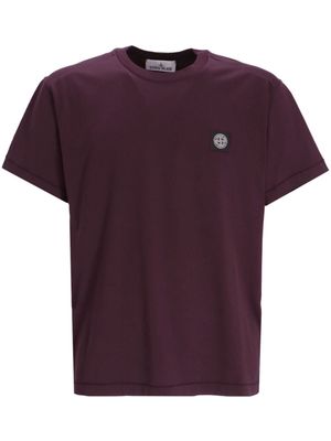 Stone Island Compass-motif cotton T-shirt - Purple