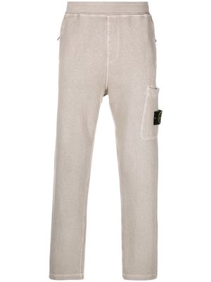 Stone Island Compass-motif cotton track pants - Grey
