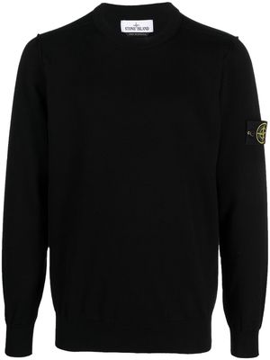 Stone Island Compass-motif crew neck sweatshirt - Black