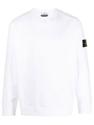Stone Island Compass-motif crew neck sweatshirt - White
