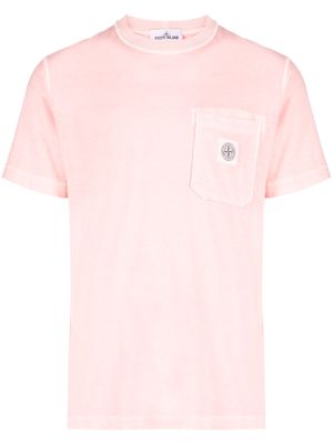 Stone Island Compass-motif crew-neck T-shirt - Pink