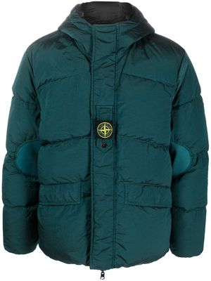 Stone Island Compass-motif down puffer jacket - Green