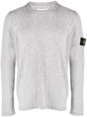 Stone Island 'Compass' motif jersey jumper - Grey