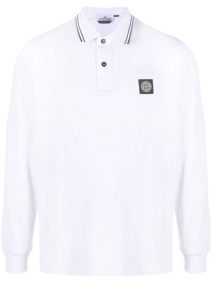 Stone Island Compass-motif polo shirt - White