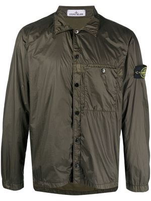 Stone Island Compass-motif shirt jacket - Green