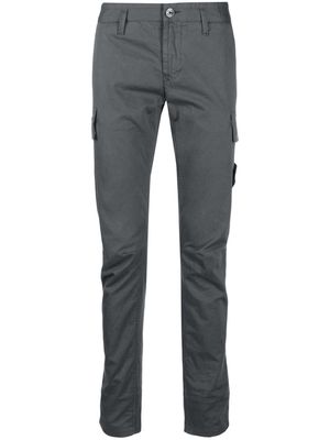 Stone Island Compass-motif straight-leg trousers - Grey