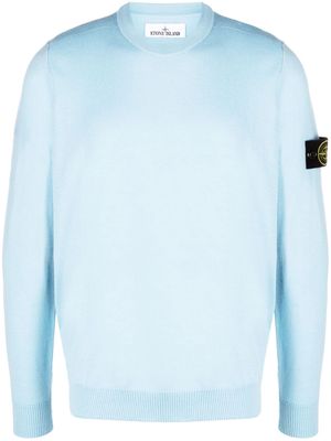 Stone Island Compass-motif wool sweatshirt - Blue