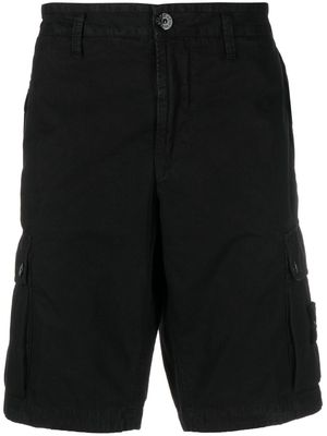 Stone Island Compass-patch cargo shorts - Black