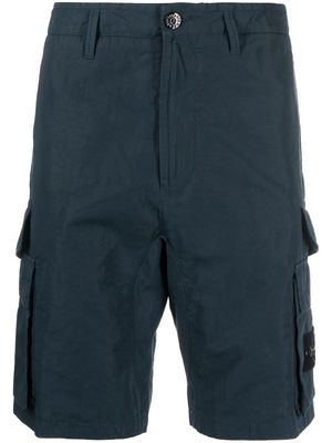 Stone Island Compass-patch cargo shorts - Blue