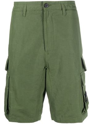 Stone Island Compass-patch cargo shorts - Green