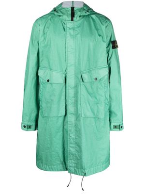 Stone Island Compass-patch coated raincoat - Green
