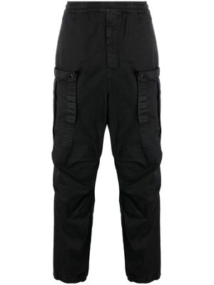 Stone Island Compass-patch cotton cargo trousers - Black