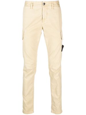 Stone Island Compass-patch cotton cargo trousers - Neutrals
