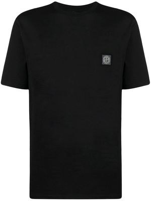 Stone Island Compass-patch cotton T-shirt - Black