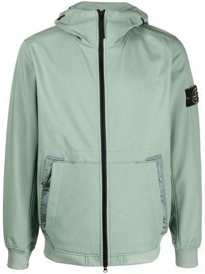 Stone Island Compass patch hooded jacket - Green