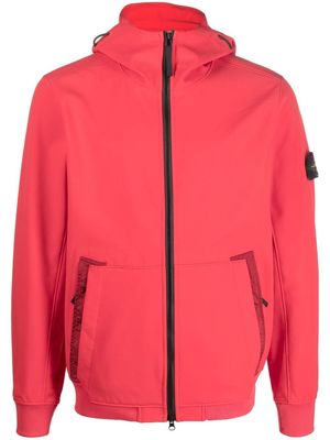 Stone Island Compass-patch hooded jacket - Red