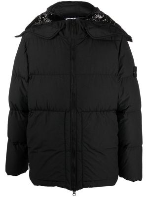 STONE ISLAND Compass-patch puffer jacket - Black