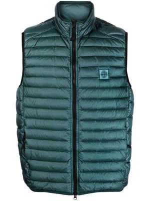Stone Island Compass-patch quilted vest - Green