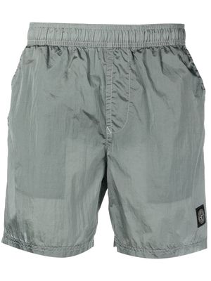 Stone Island Compass-patch swim shorts - Grey