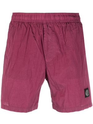 Stone Island Compass-patch track shorts - Pink