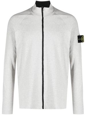 Stone Island Compass-patch zip sweatshirt - Grey
