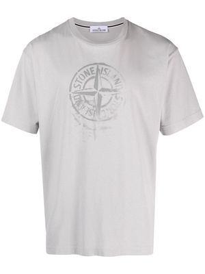 Stone Island Compass-print cotton T-shirt - Grey