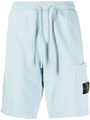 Stone Island cotton drawstring-waisted jersey-shorts - Blue