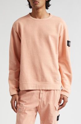 Stone Island Cotton Fleece Sweatshirt in Rust