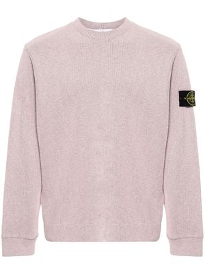 Stone Island crew-neck ribbed-knit sweatshirt - Pink