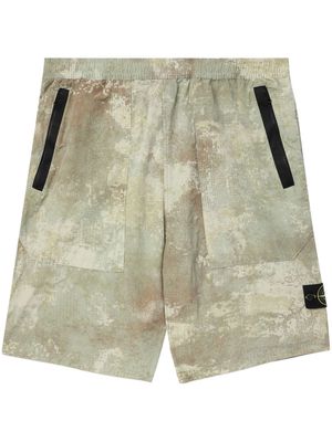 Stone Island D Camo Compass-badge bermuda shorts - Neutrals