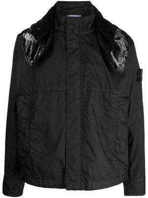 Stone Island drawstring hooded jacket - Black